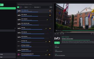 dopeIPTV med kanallista och spelare